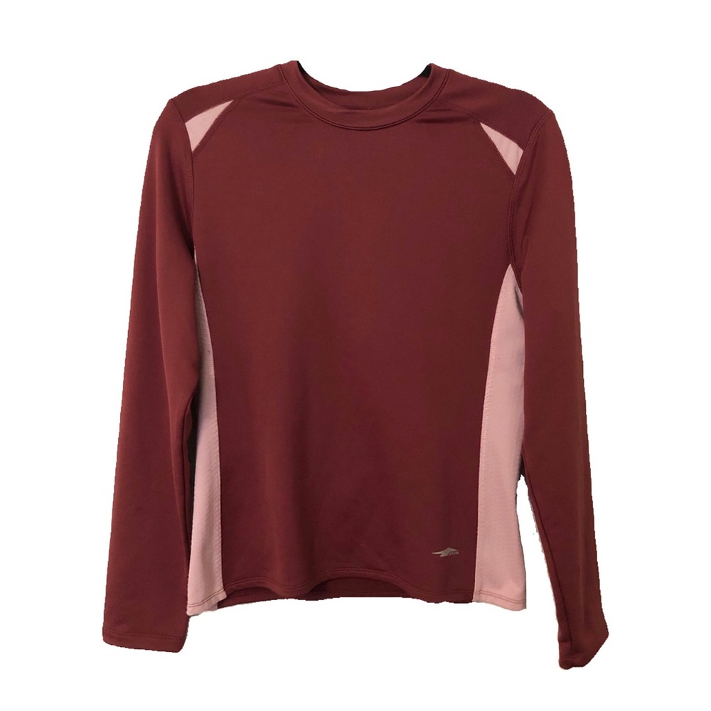 Avia Maroon Long Sleeve Outdoor Athletic Workout Top